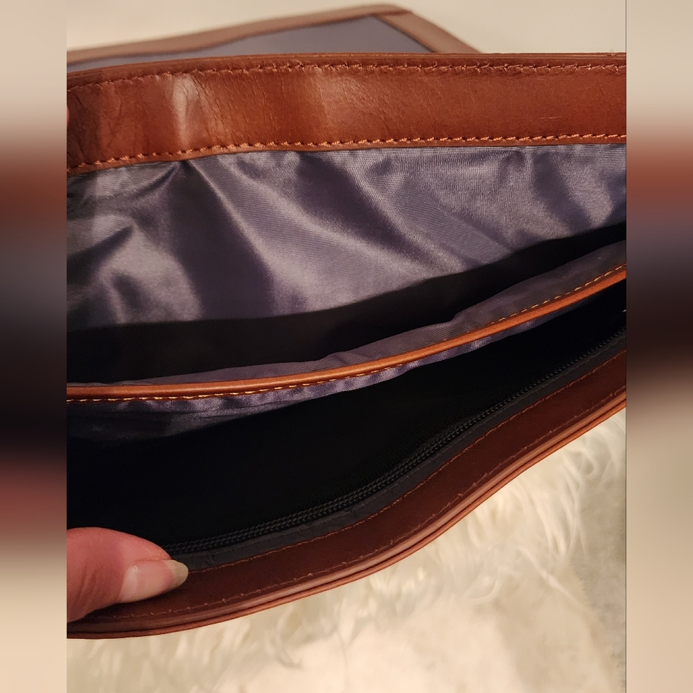 Blackbook Travel Co. Banner Messenger Bag In Cognac - Picture 11 of 15